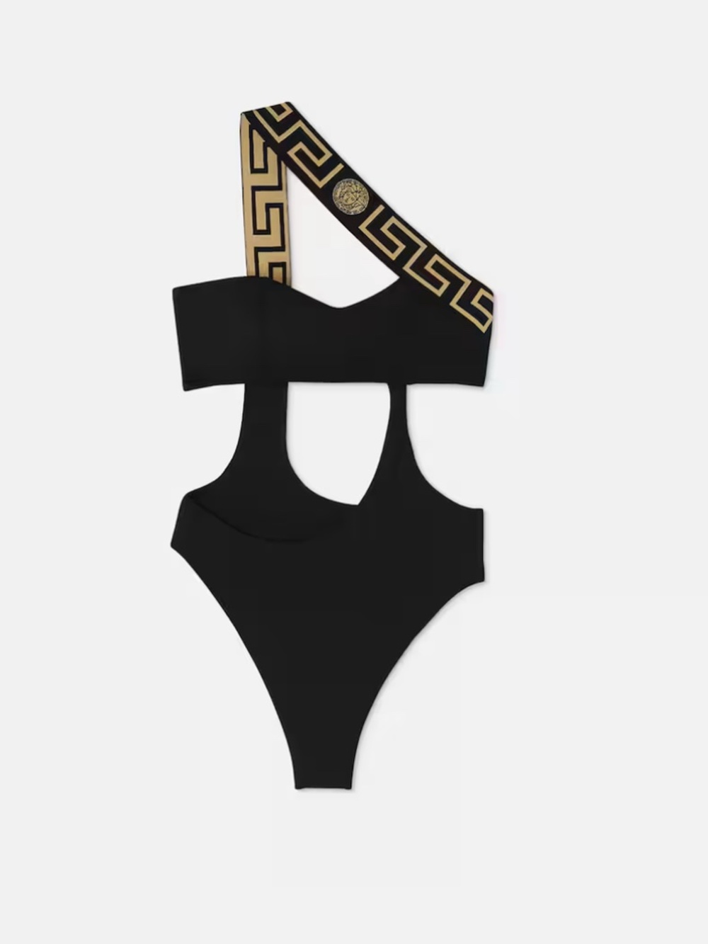 Versace Greca Border Cut Out Logo Swimsuit